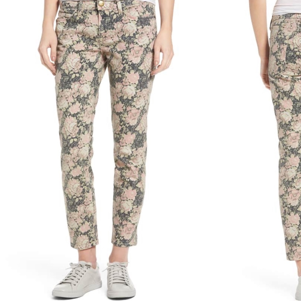 New Current Elliot Stiletto Phoenix floral jeans